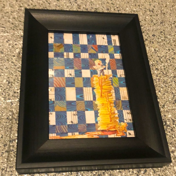 Pancake Boy Handmade Original Paper Weave Art 4x6 - Picture 2 of 3